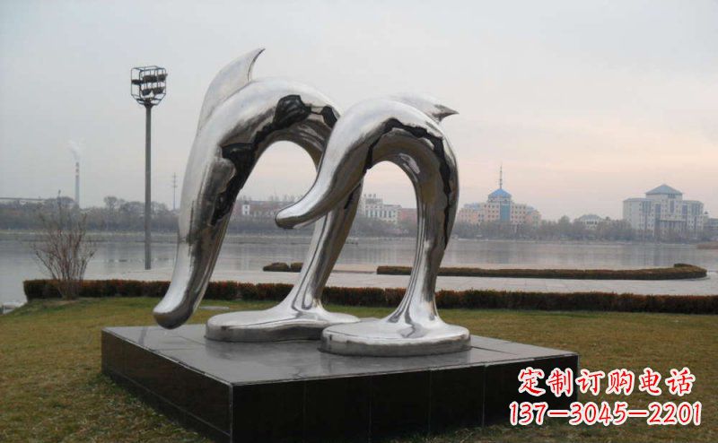 成都精致的不锈钢海豚雕塑