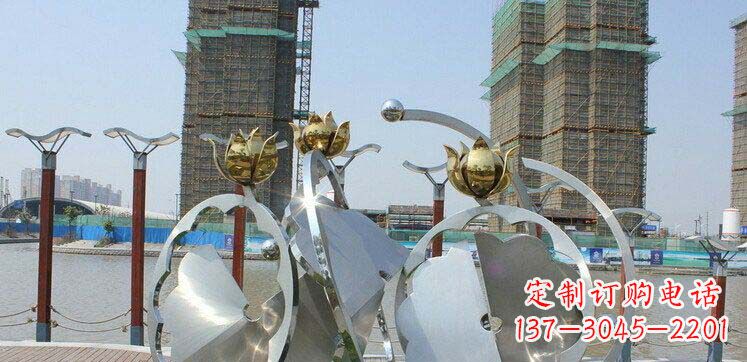 成都不锈钢荷叶雕塑——缔造经典之美