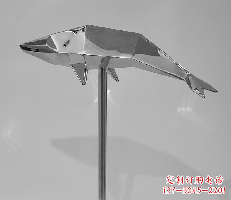 成都不锈钢海豚雕塑