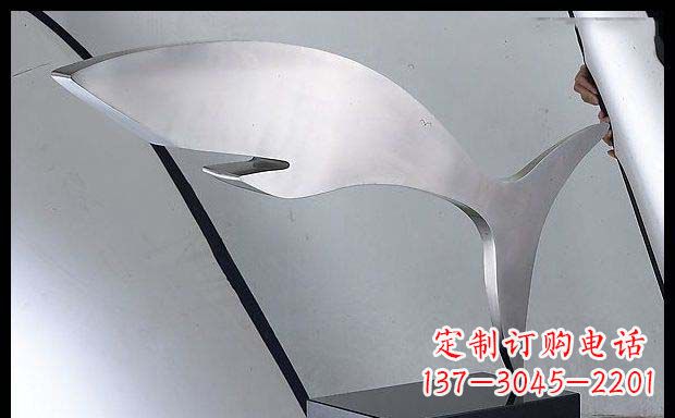 成都不锈钢抽象鲸鱼雕塑
