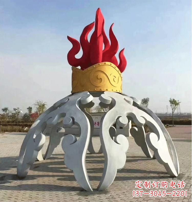 成都不锈钢拱门雕塑精致而又充满艺术气息