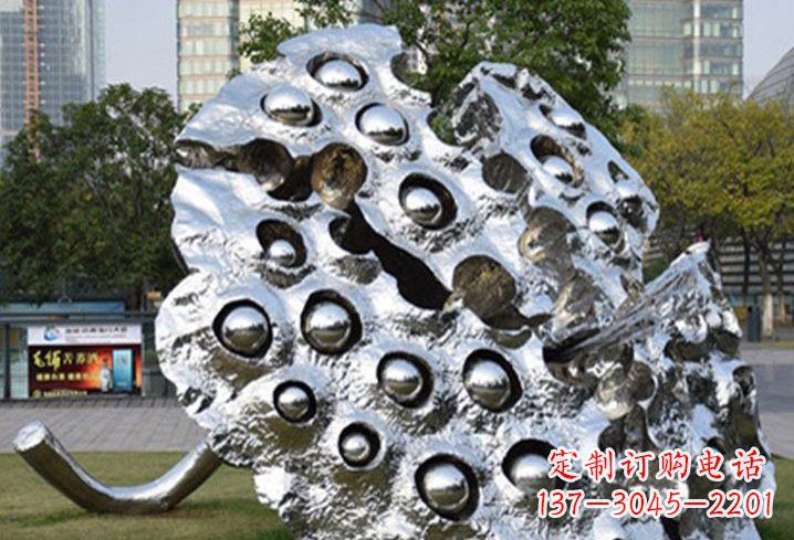 成都不锈钢抽象莲蓬雕塑