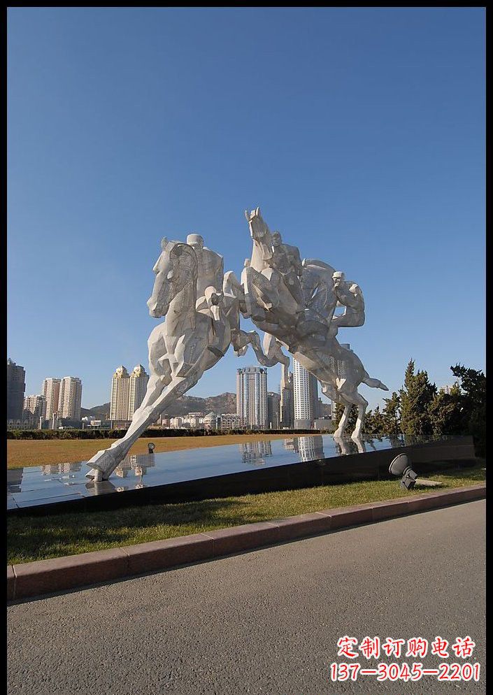 成都不锈钢骑马雕塑精美的艺术品