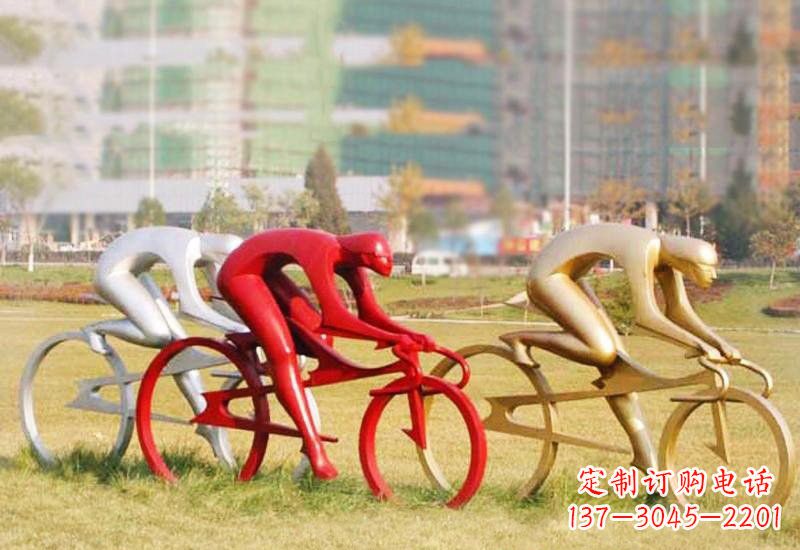 成都不锈钢自行车雕塑