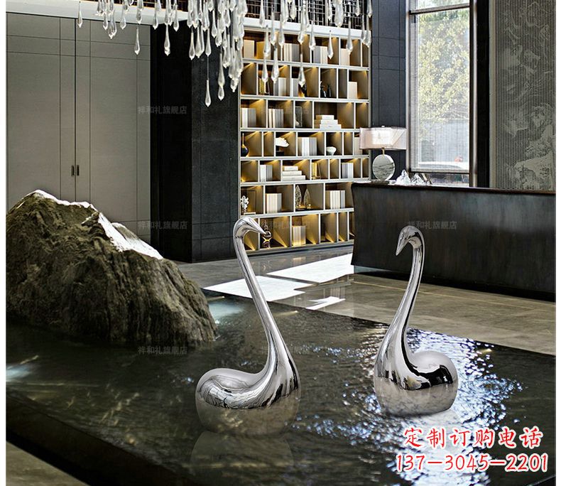 成都精致的不锈钢天鹅雕塑