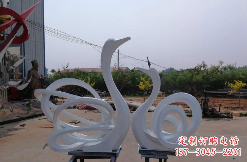 成都精美不锈钢天鹅雕塑