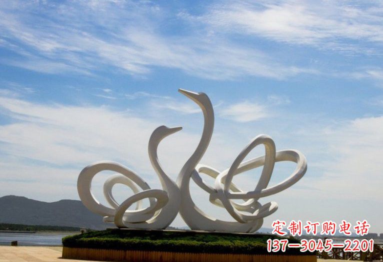 成都不锈钢制天鹅雕塑