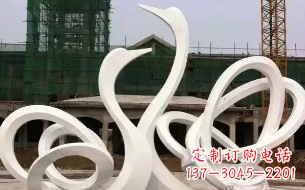 成都不锈钢天鹅雕塑美丽而优雅