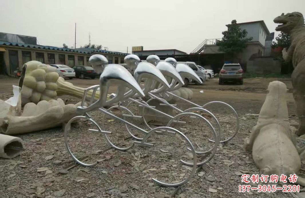 成都不锈钢自行车雕塑