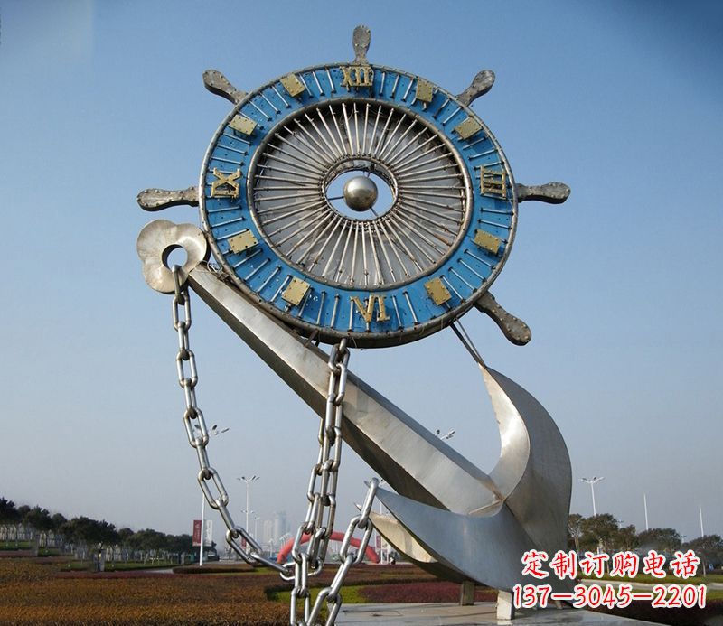 成都不锈钢船舵雕塑展现精湛工艺