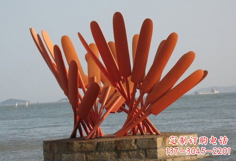 成都不锈钢船桨雕塑经典的海洋景观
