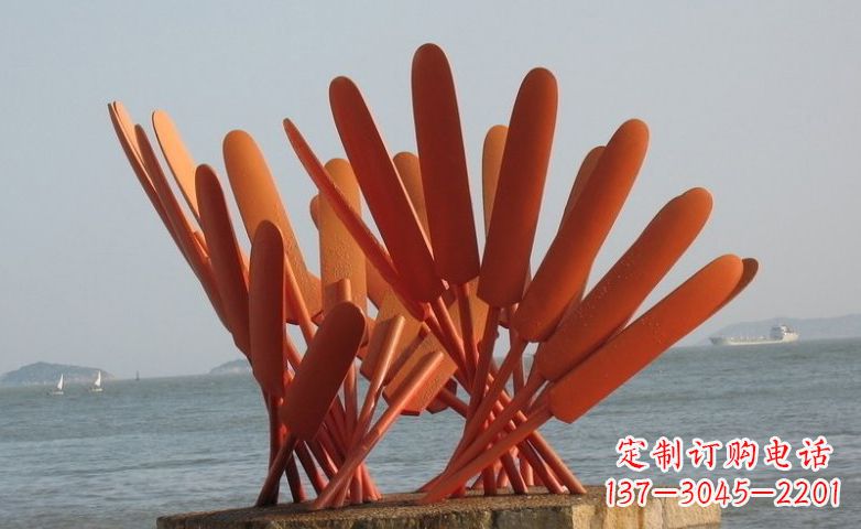 成都精美不锈钢船桨雕塑