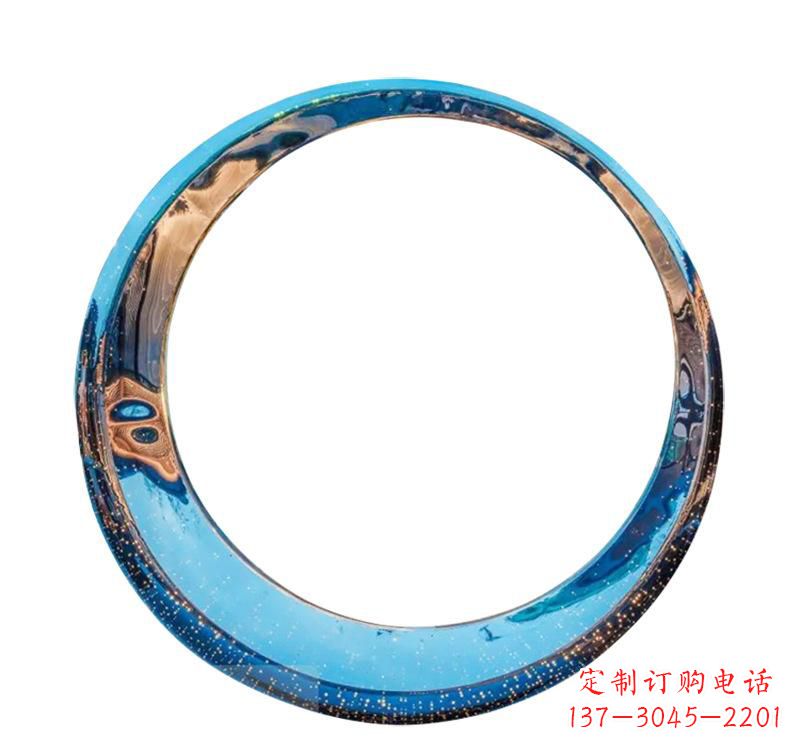 成都不锈钢创意景观圆环雕塑——美化城市的创意艺术