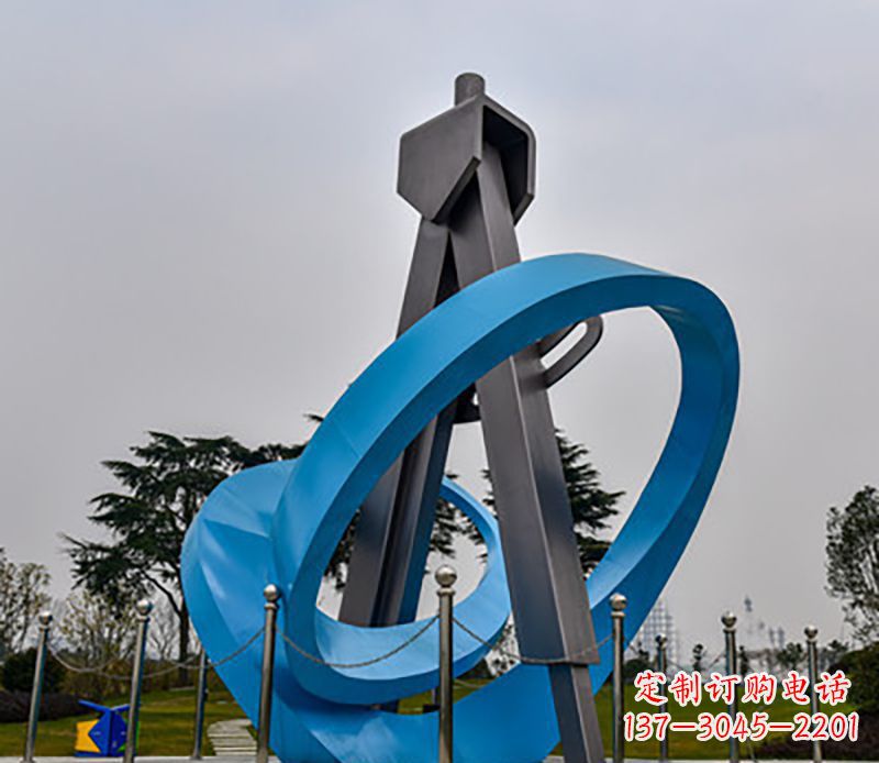 成都精美的不锈钢圆规雕塑
