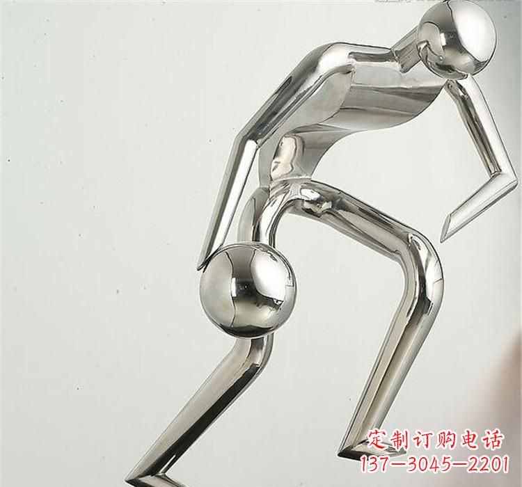 成都不锈钢保龄球雕塑——抽象人形美学之精华