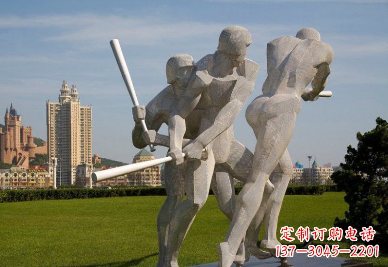 成都棒球雕塑象征着美好回忆
