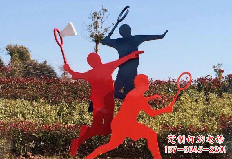 成都不锈钢羽毛球雕塑精美绝伦