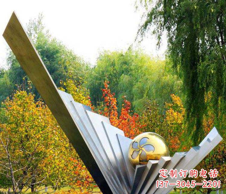 成都不锈钢大型翅膀景观雕塑