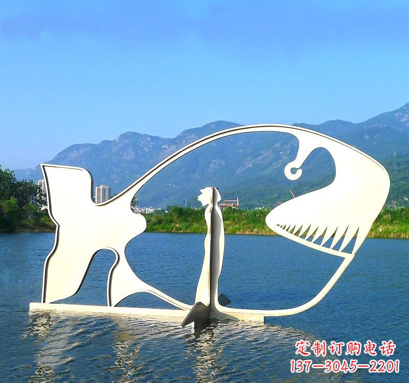 成都精美的不锈钢大型鲸鱼雕塑