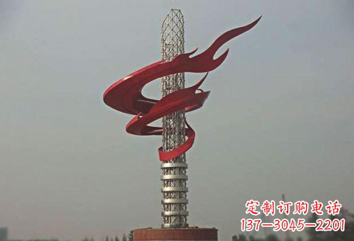 成都不锈钢大型火炬雕塑