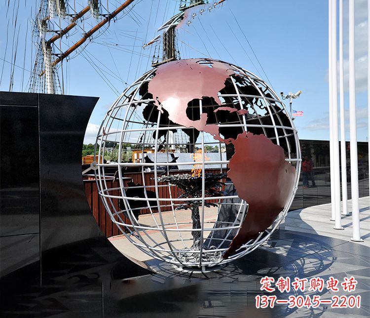 成都不锈钢大型地球仪雕塑精美纳米艺术