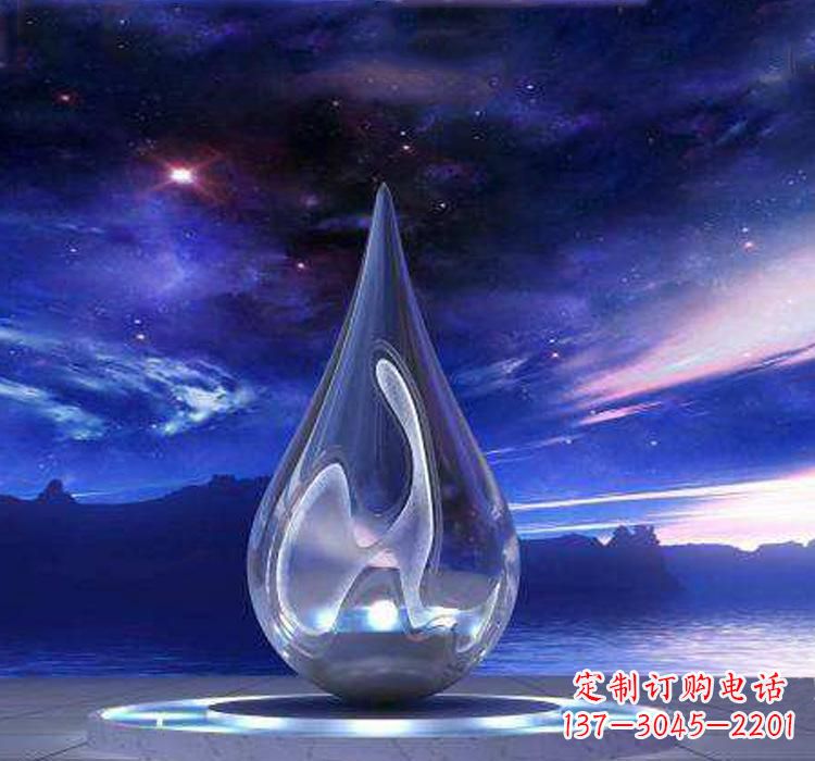 成都不锈钢大型水滴雕塑极致的审美艺术