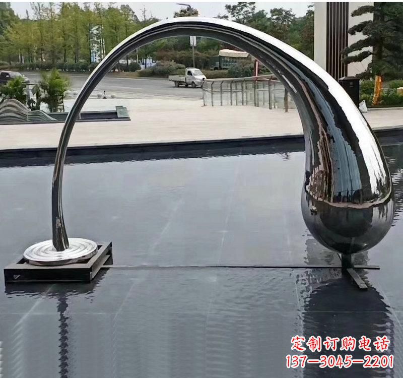 成都不锈钢大型水滴雕塑让艺术融入生活