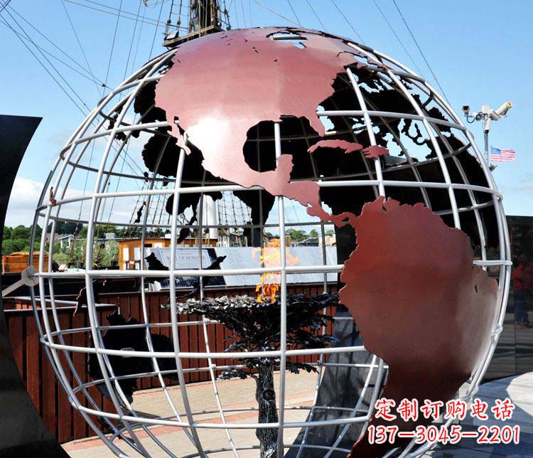 成都不锈钢地球仪雕塑 