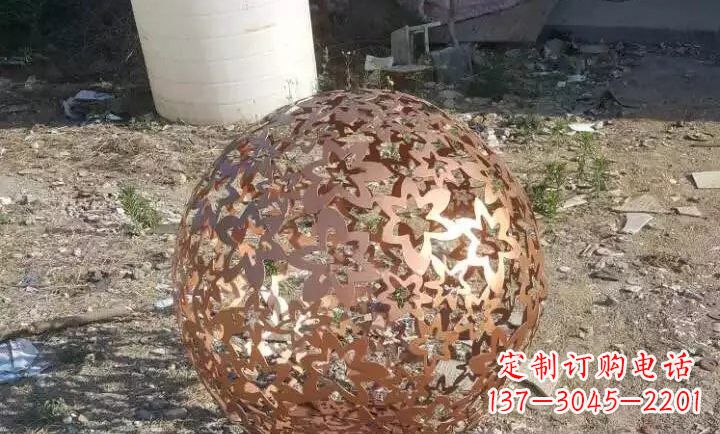 成都不锈钢地球仪花球雕塑