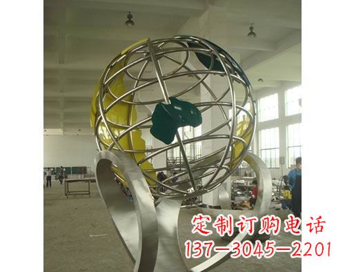 成都不锈钢地球仪景观雕塑