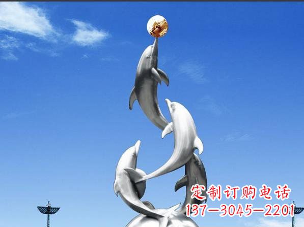 成都不锈钢海豚雕塑精致美观的艺术品