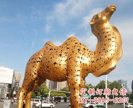 成都不锈钢锻造骆驼雕塑