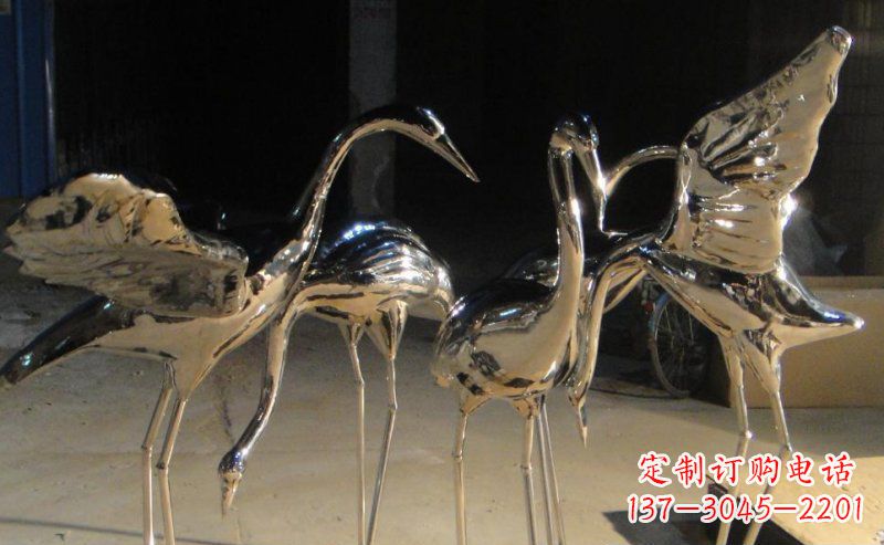成都仙鹤雕塑不锈钢锻造的精美艺术