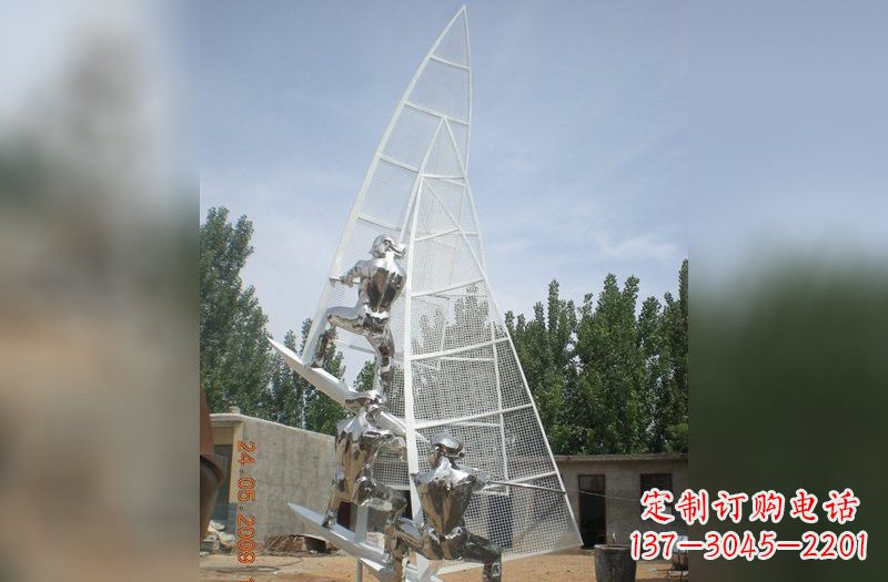 成都不锈钢帆船雕塑精美的艺术品