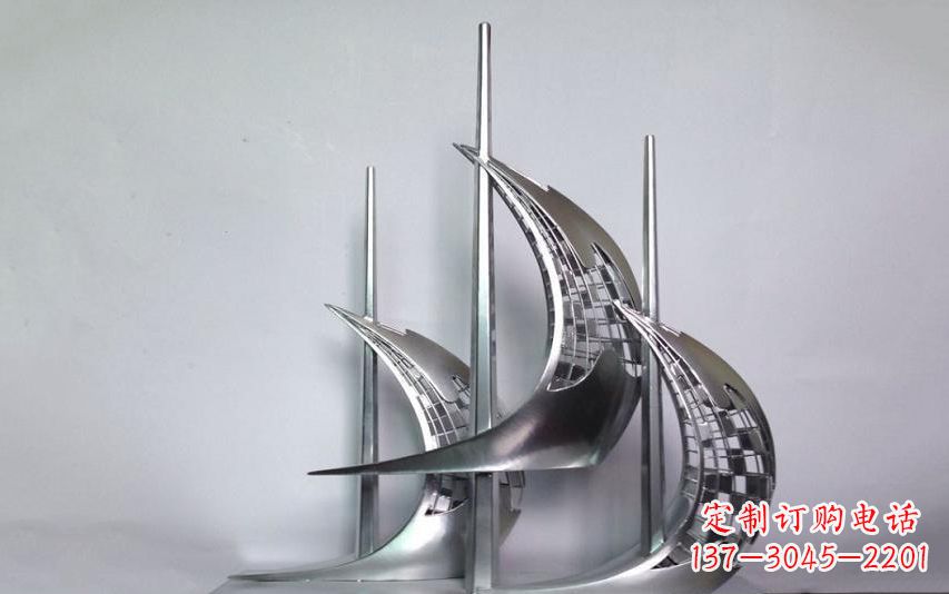 成都不锈钢帆船景观雕塑