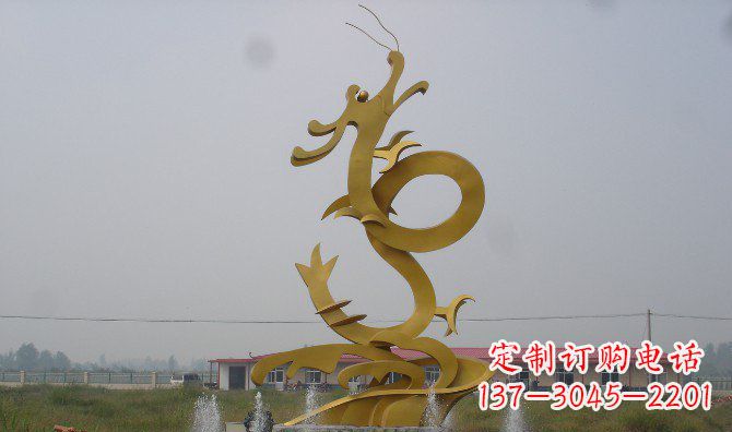 成都不锈钢飞龙雕塑精美传承中华文化