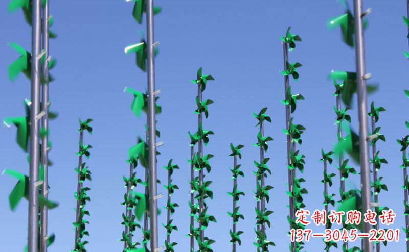 成都不锈钢风车雕塑灵动而又精致