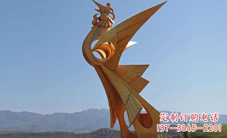 成都不锈钢凤凰雕塑,给环境增添灵动之美