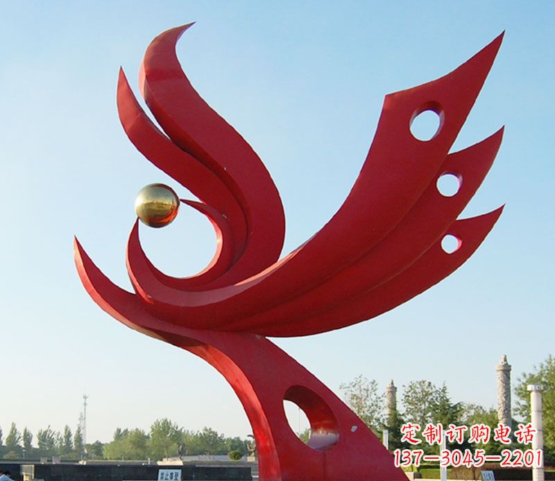 成都不锈钢凤凰雕塑——传承千百年传统文化
