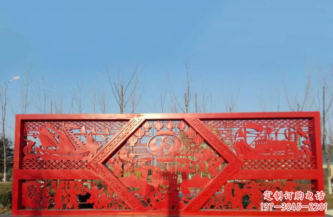 成都不锈钢福字雕塑——点亮广场景观