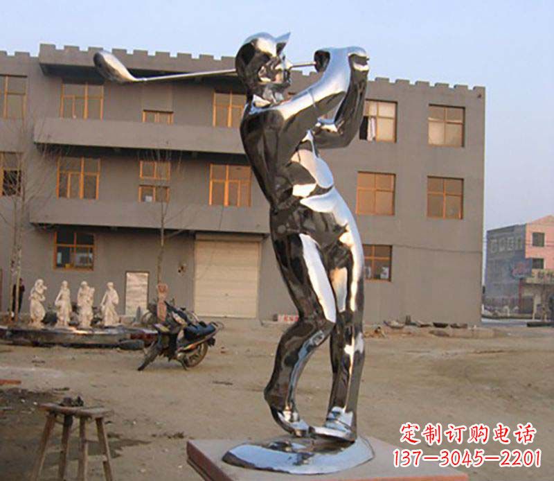 成都高尔夫雕塑一种不锈钢制作的艺术品
