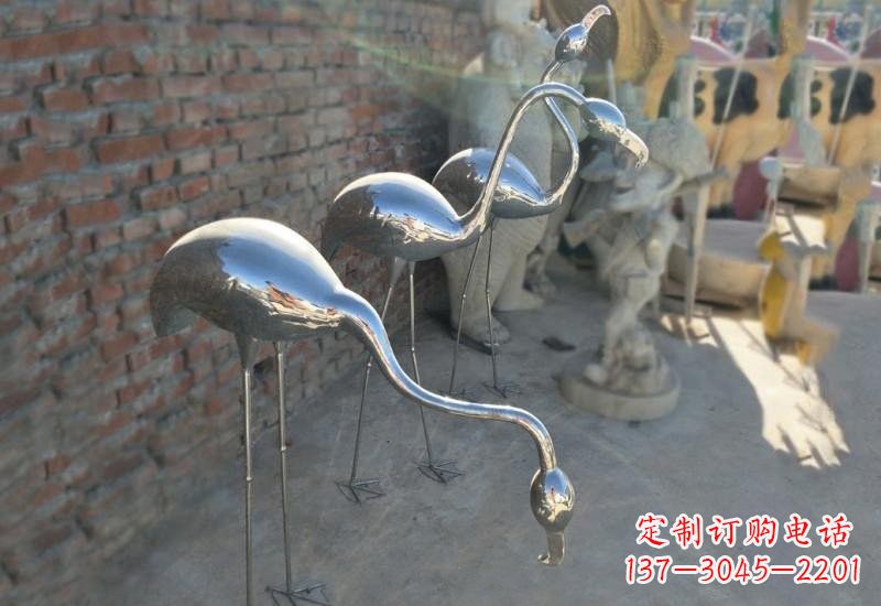 成都不锈钢火烈鸟雕塑灿烂耀眼的艺术之作