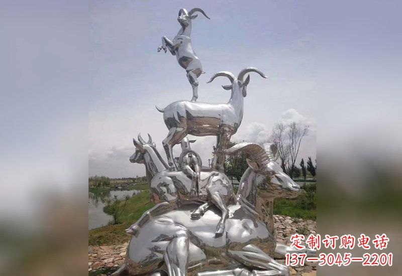 成都不锈钢羊雕塑精美绝伦