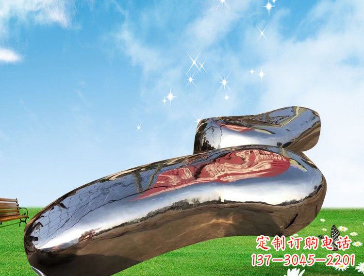 成都精美的不锈钢鹅卵石雕塑