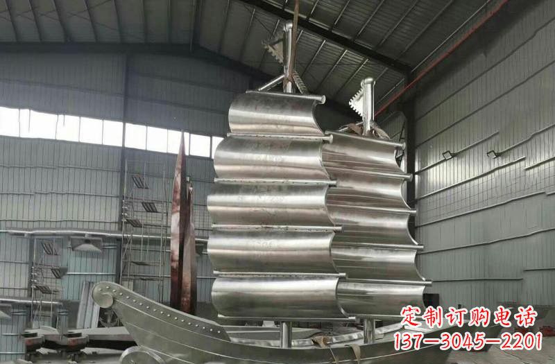 成都不锈钢帆船雕塑海洋的象征