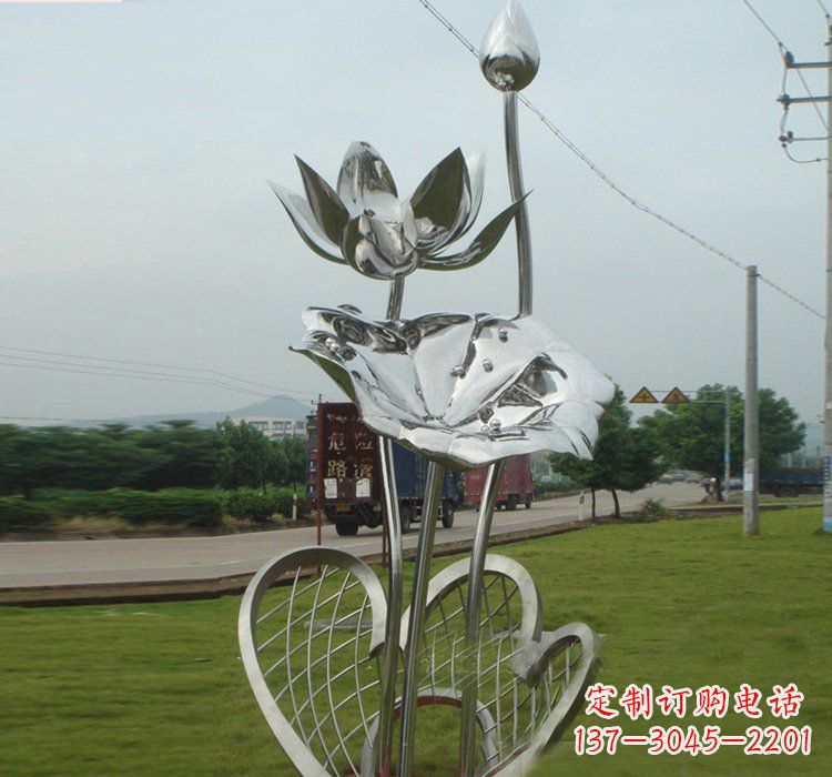 成都不锈钢荷叶雕塑——精美优雅的艺术品