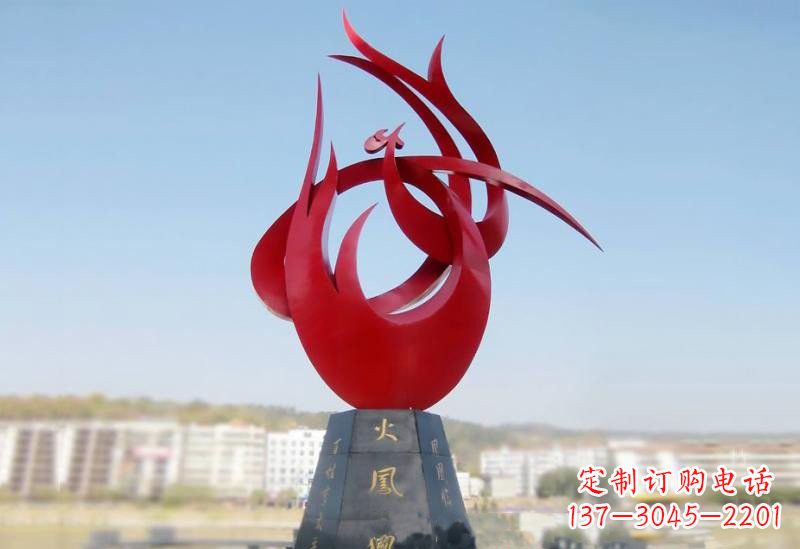 成都凤凰雕塑——点缀不锈钢公园