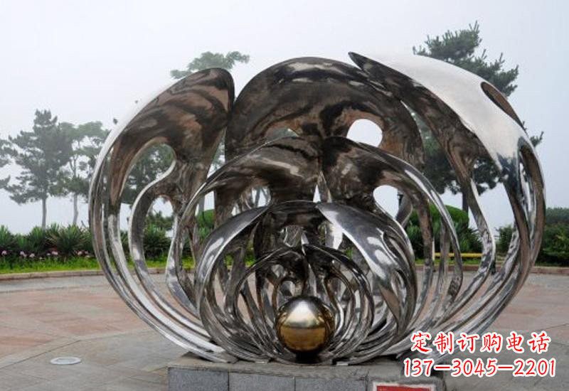 成都不锈钢贝壳雕塑海洋风情的精美礼赞
