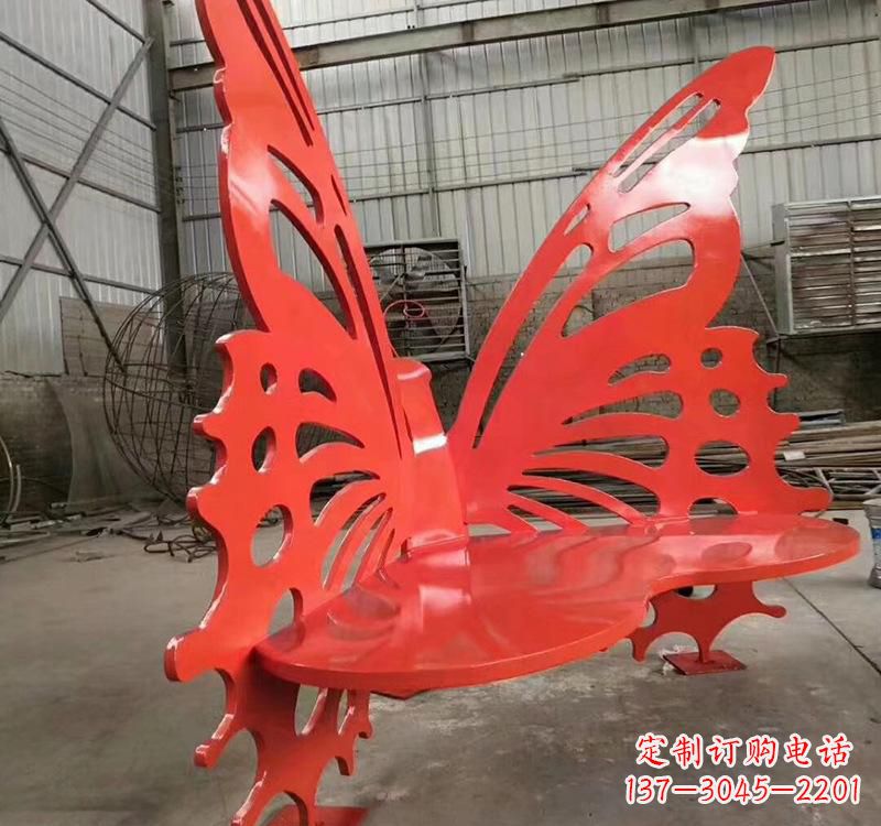 成都不锈钢蝴蝶座椅雕塑美丽的艺术作品