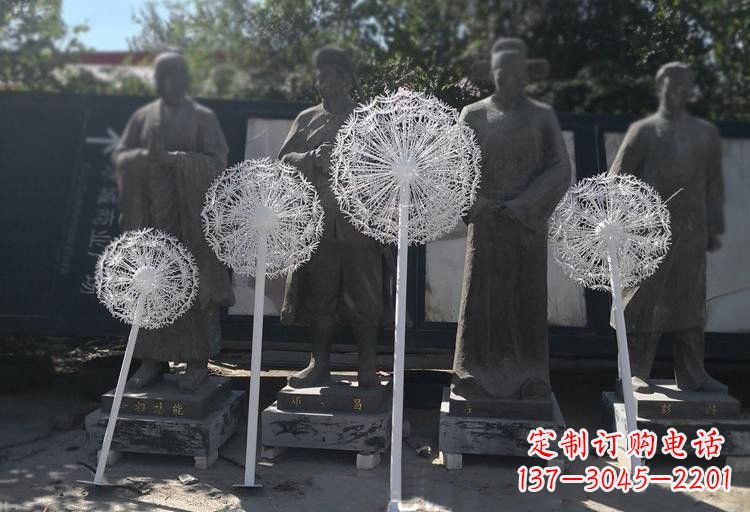 成都不锈钢蒲公英喷泉雕塑